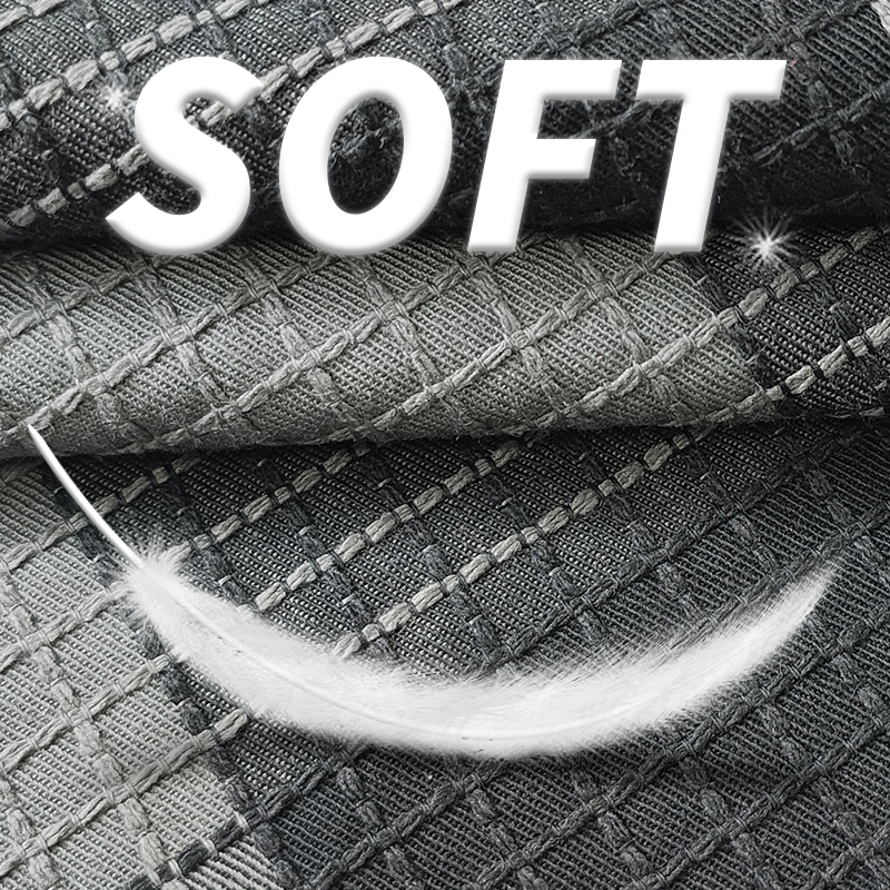 Polyester Cotton Fabric Factory - 210GSM Grey Twill Plaid