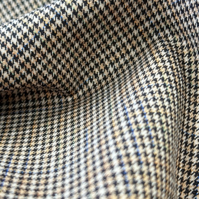 TR Fabric Supplier - Polyester Rayon Houndstooth Soft