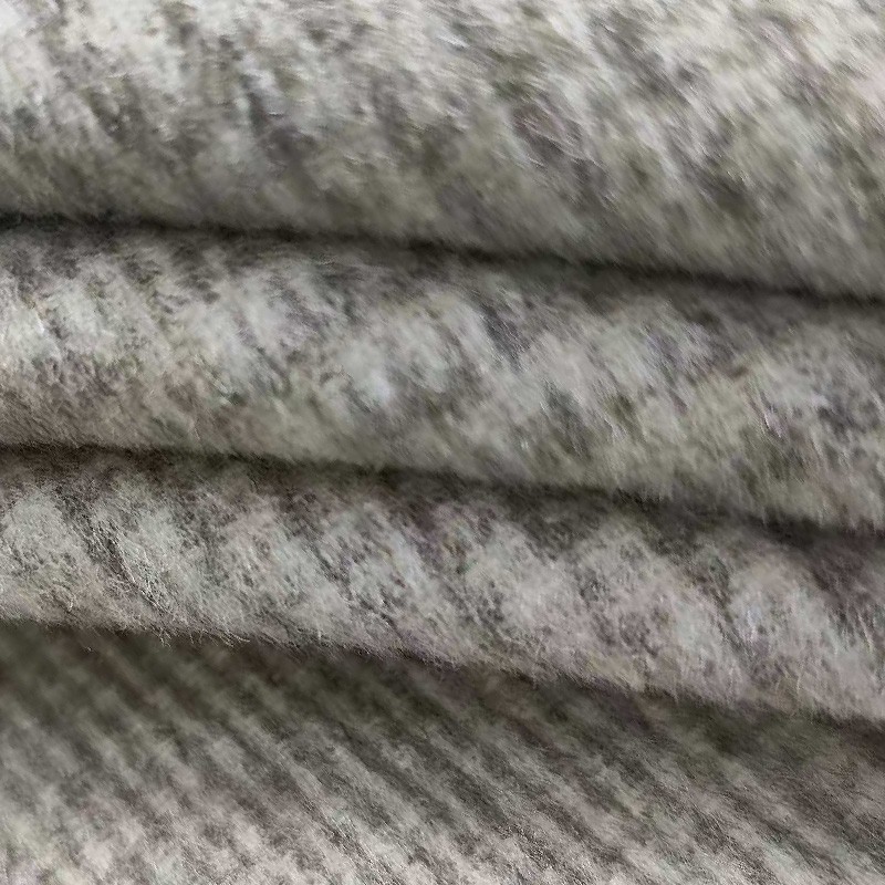 Wool Fabric Supplier - 590GSM Grey Striped Winter Coat