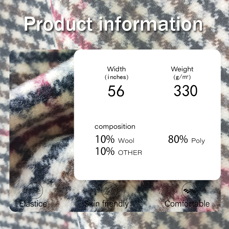 Woolen Fabric Manufacturer - 330GSM Heavy Weight Check