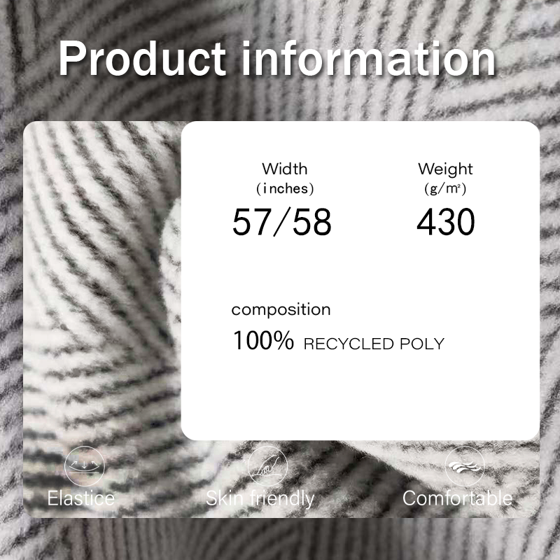 Recycled Fabric Supplier - 430GSM Herringbone Warm Clothing