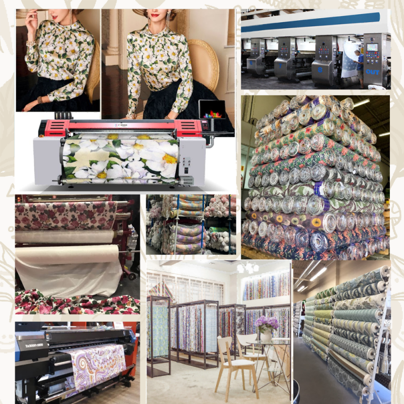 Printed Fabric Manufacturer - 100% Cotton Floral Poplin Silk