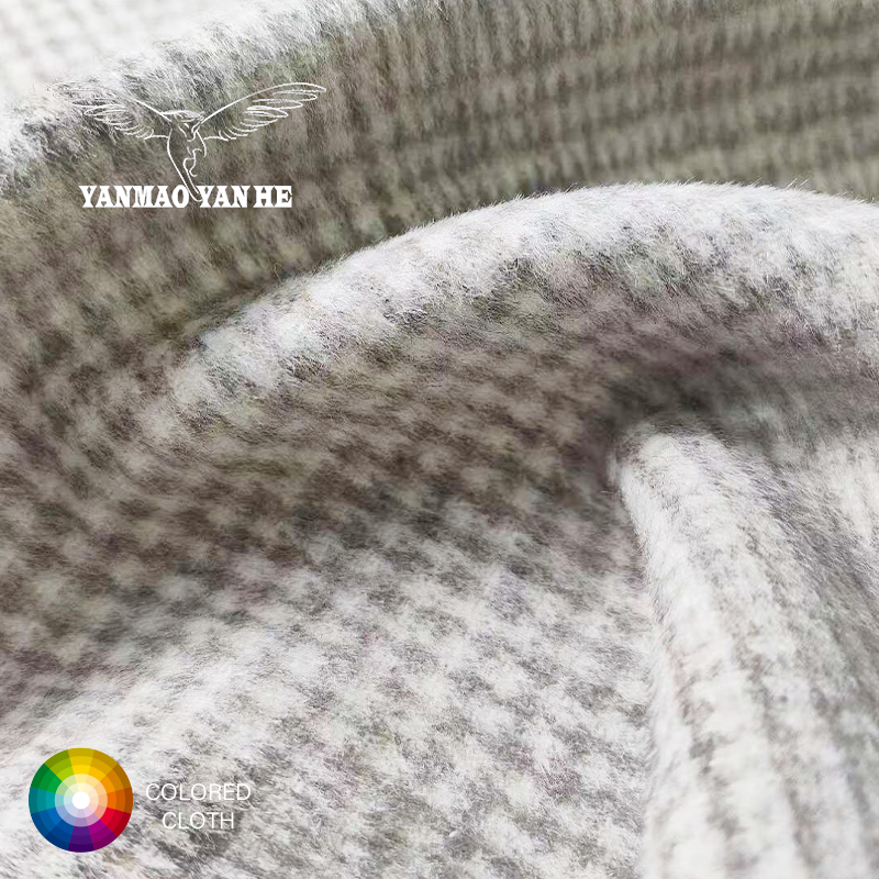 Wool Fabric Supplier - 590GSM Grey Striped Winter Coat