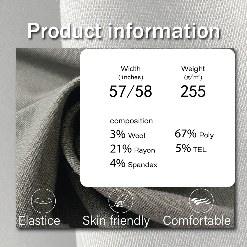 Sportswear Fabric Manufacturer - 255GSM Polyester Rayon Stretch