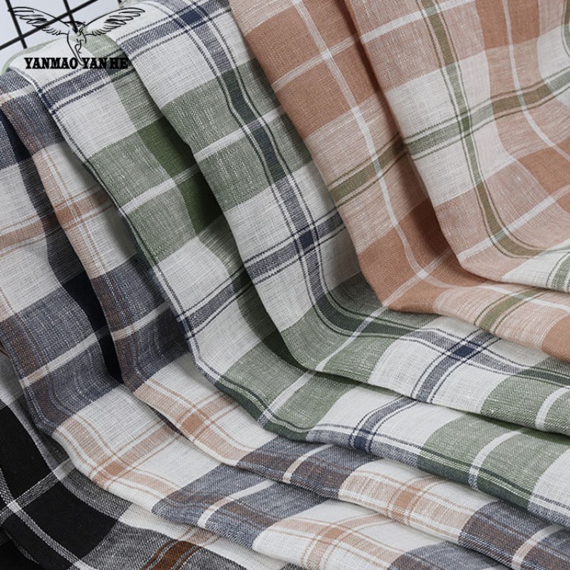 Plaid Linen Fabric Manufacturer - 100% Linen 150GSM Check