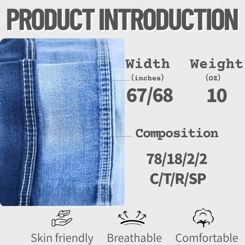 Stretch Denim Supplier - Cotton Polyester Rayon Spandex