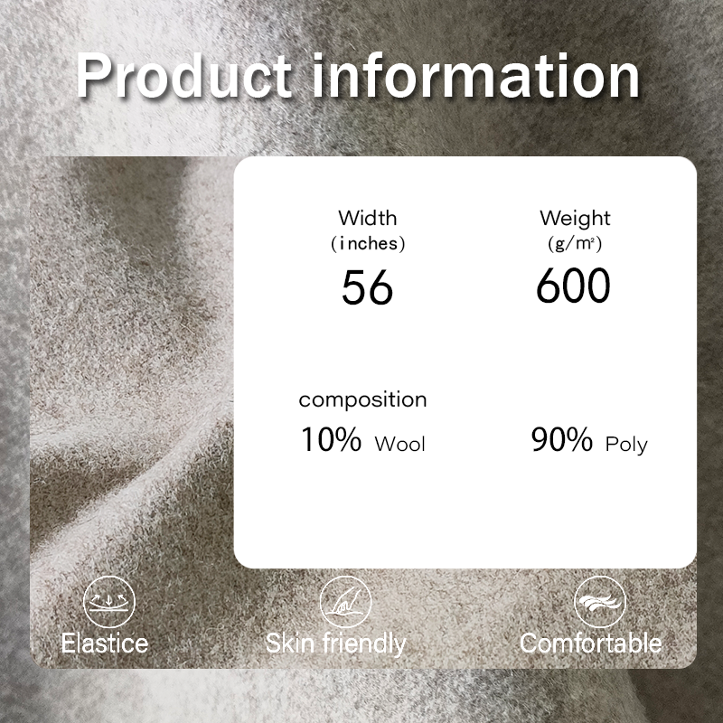 Polyester Wool Fabric Factory - 600GSM Warm Soft Blended