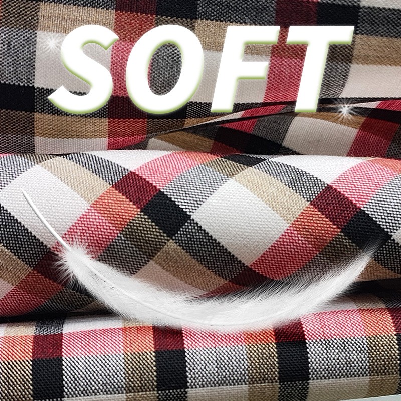 Check Fabric Supplier - 155GSM Rayon Polyester Lightweight