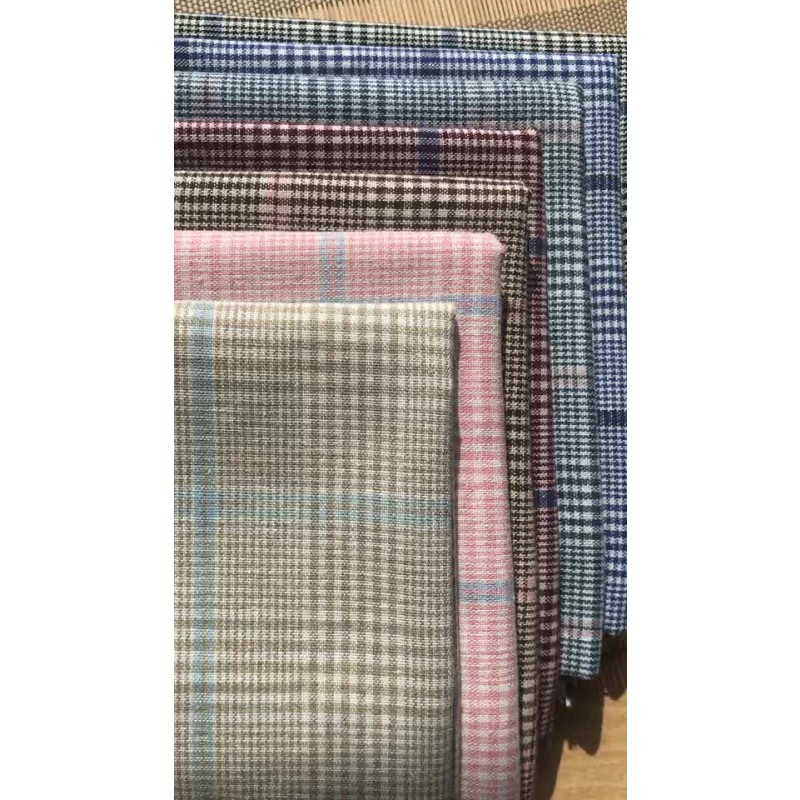 Houndstooth Fabric Manufacturer - Cotton Large Plaid Woven