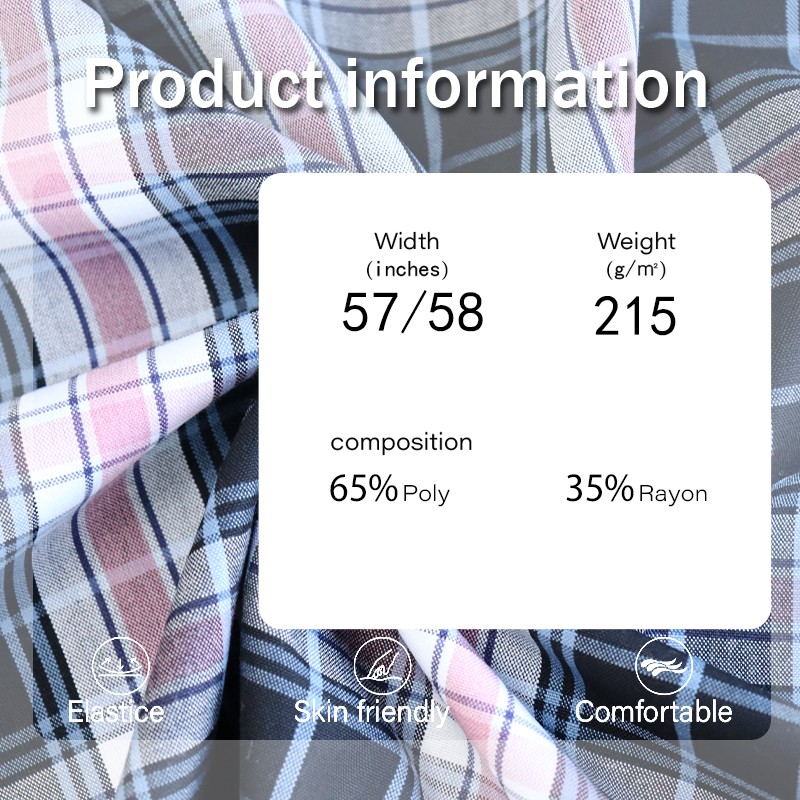 TR Fabric Supplier - 215GSM Yarn Dyed Knit Plain