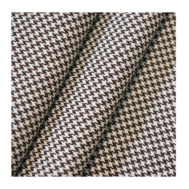 Stretch Fabric Manufacturer - Houndstooth Printed Brushed