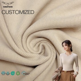 Knitted Rib Fabric Manufacturer - 300GSM Polyester Rayon Brushed