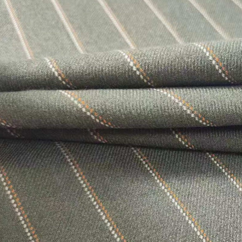 Suit Fabric Factory - 250GSM Rayon Poly Wool Stripe