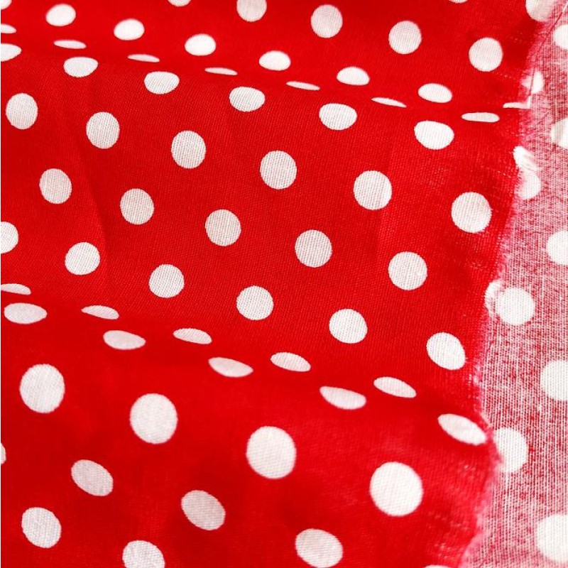 Organic Cotton Fabric Manufacturer - Big Polka Dots Woven