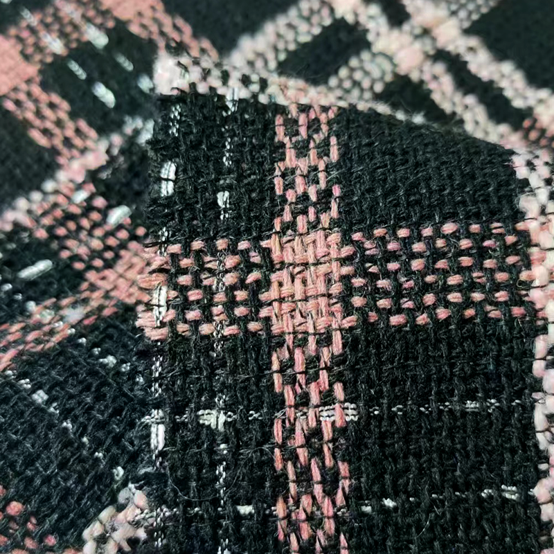 Plaid Fabric Supplier - 375GSM Jacquard Rayon Polyester