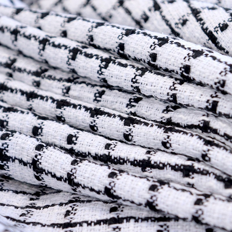 Jacquard Fabric Factory - 380GSM Cotton Jacquard White