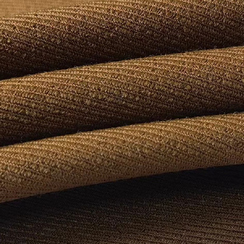 Women Dress Fabric Supplier - 310GSM Polyester Spandex Brown