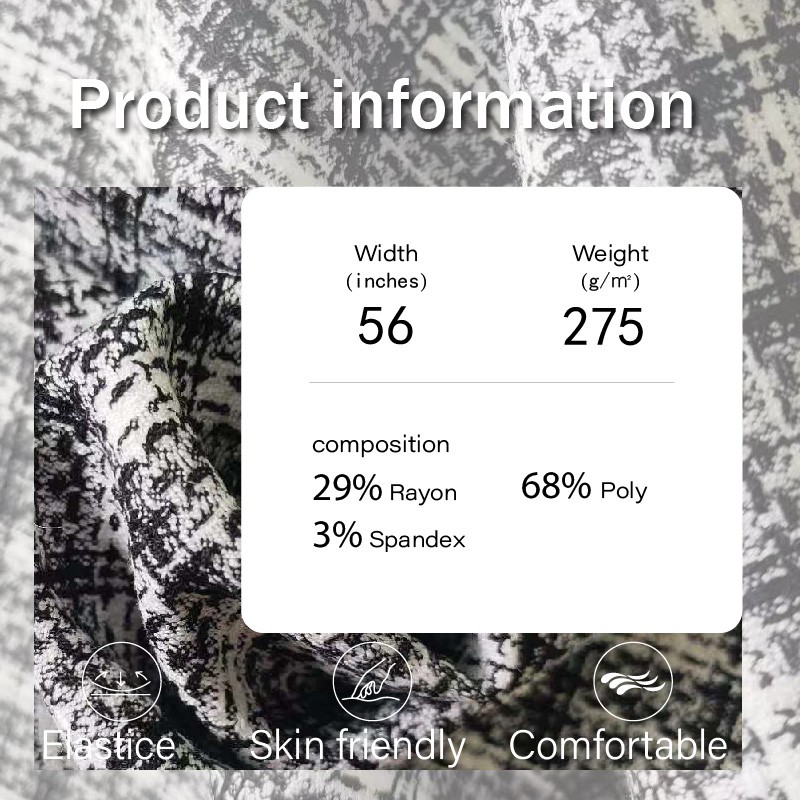 Stretch Fabric Factory - 275GSM Polyester Rayon Spandex