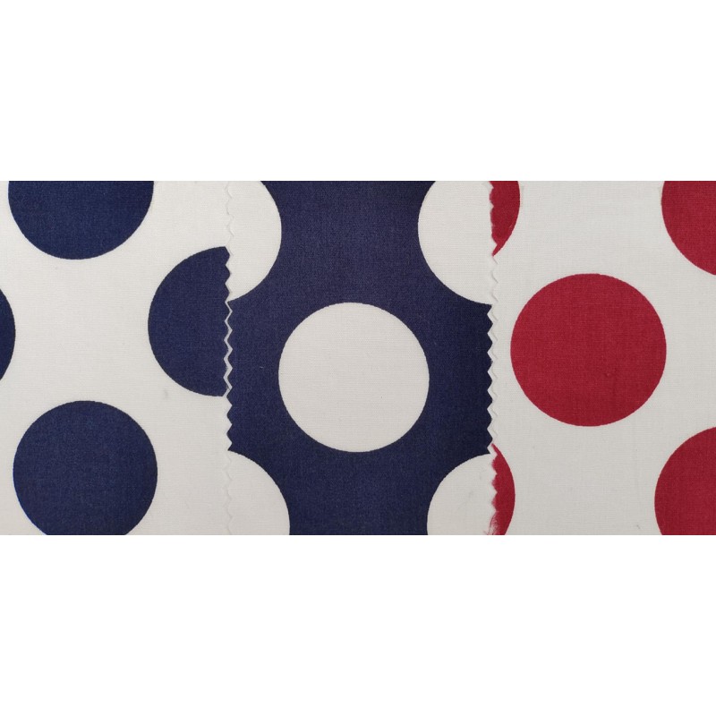 Organic Cotton Fabric Manufacturer - Big Polka Dots Woven