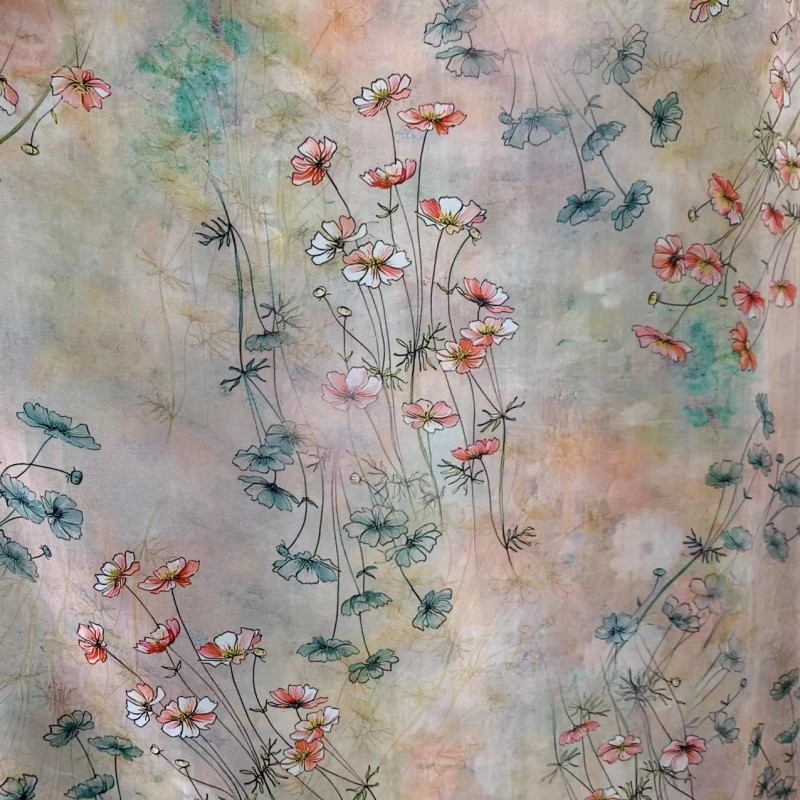 Cheongsam Fabric Supplier - Kapok Digital Printing Chinese Style