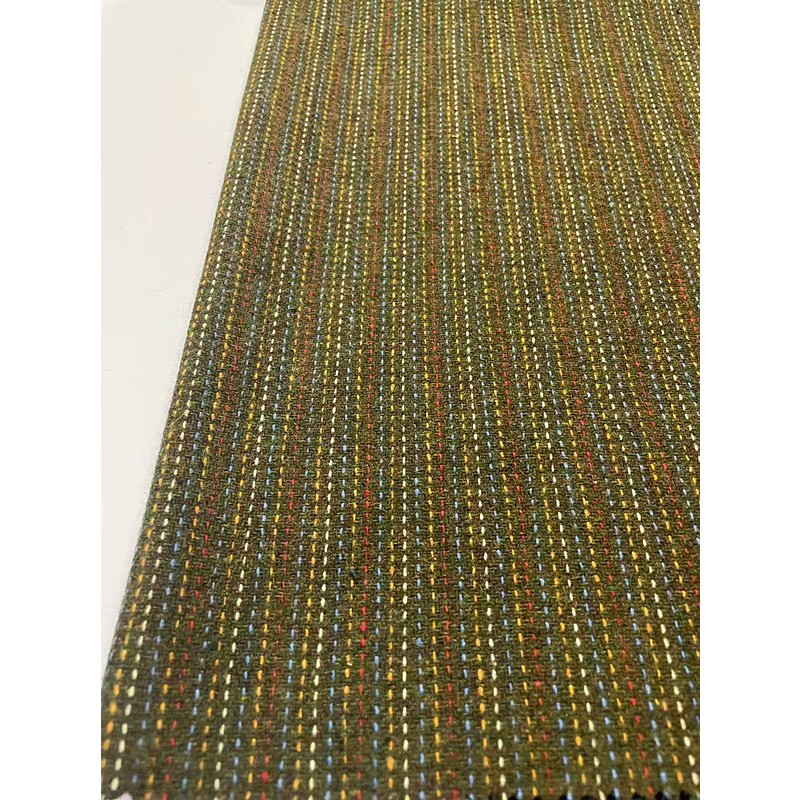 Woolen Coat Fabric Supplier - Coarse Vertical Stripe
