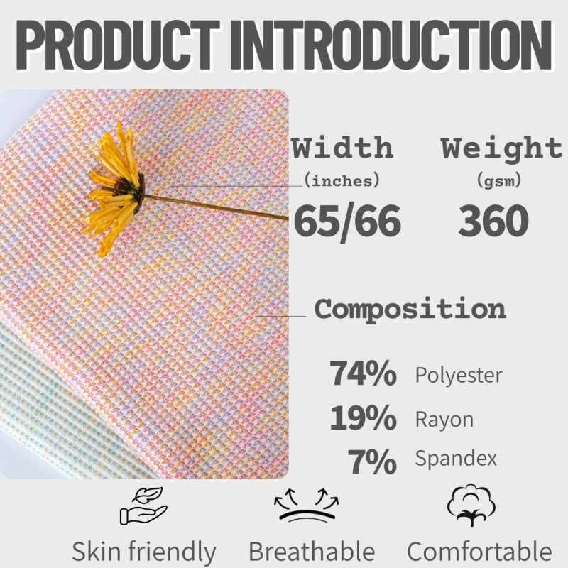 Waffle Fabric Factory - Polyester Cotton Knitted 400GSM