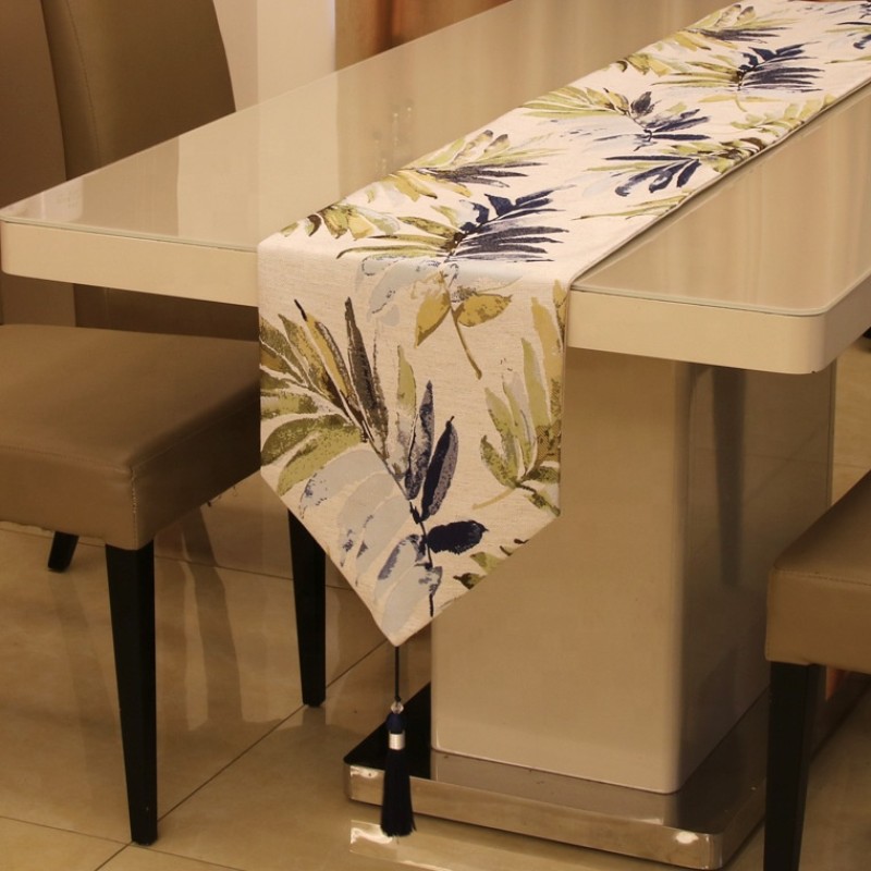 Table Runner Supplier - American-Style Banana Leaf Embroidery
