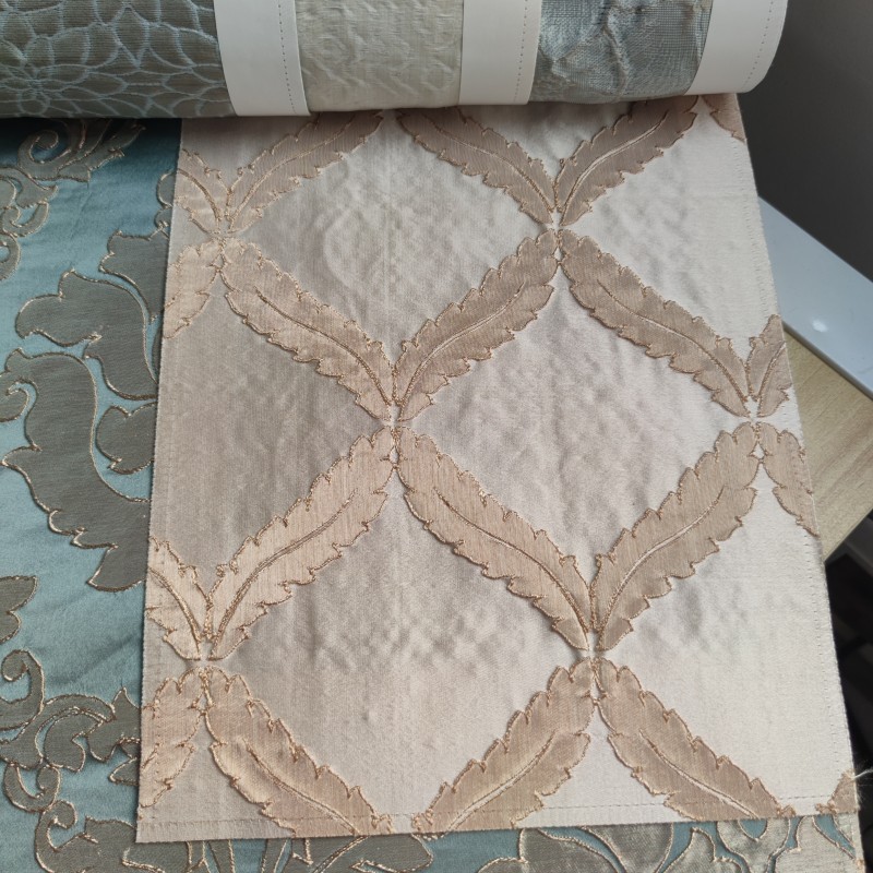 Embroidery Drapery Manufacturer - Nautical Beige Blue Floral