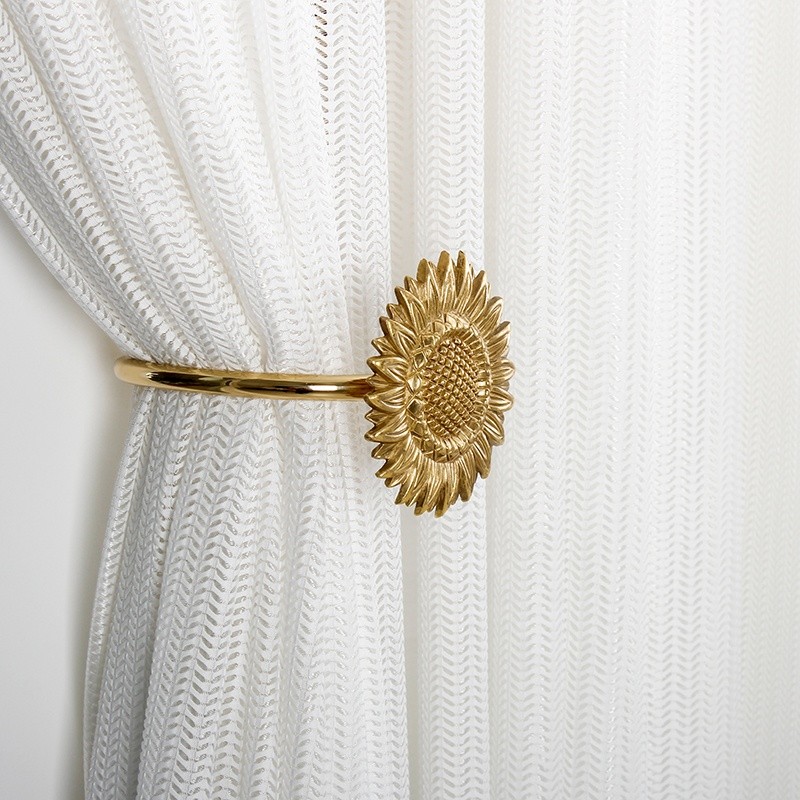 Drapery Holdback Factory - 2PCS Pure Brass Tie Back Hook