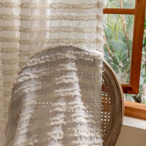 Transparent Curtain Manufacturer - Modern Simple Jacquard Beige