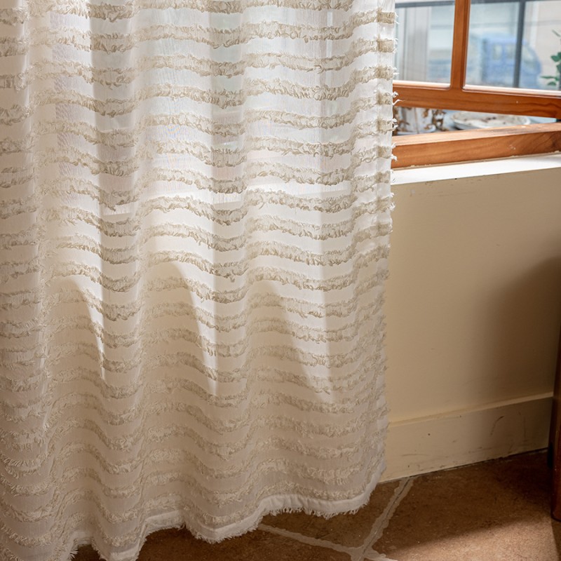 Transparent Curtain Manufacturer - Modern Simple Jacquard Beige