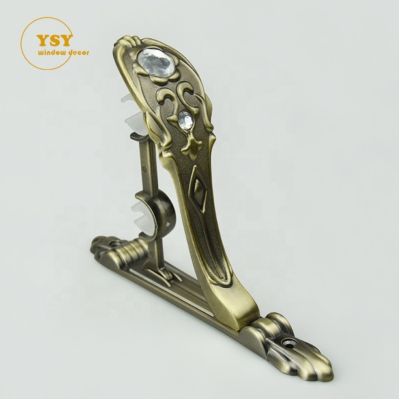 Curtain Rod Bracket Factory - Anti-Brass Alloy Double Holder
