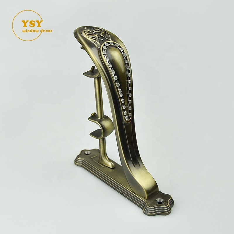 Curtain Rod Bracket Factory - Anti-Brass Alloy Double Holder