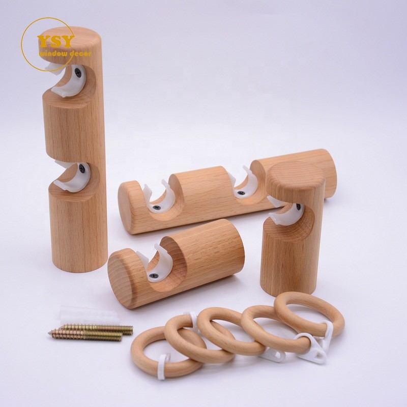 Wood Curtain Track Supplier - 30mm Natural Wood Surface