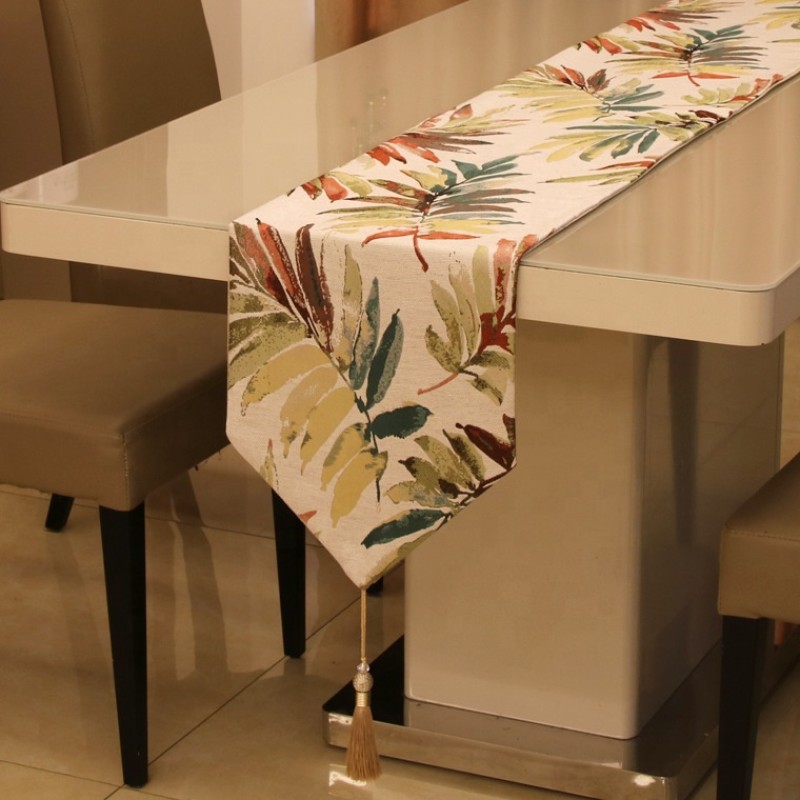 Table Runner Supplier - American-Style Banana Leaf Embroidery