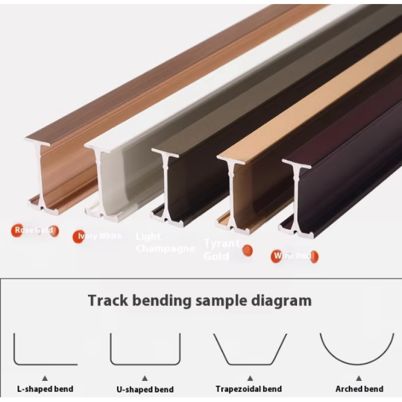 Flexible Tracks Supplier - Bendable Gold Pleat Curtains