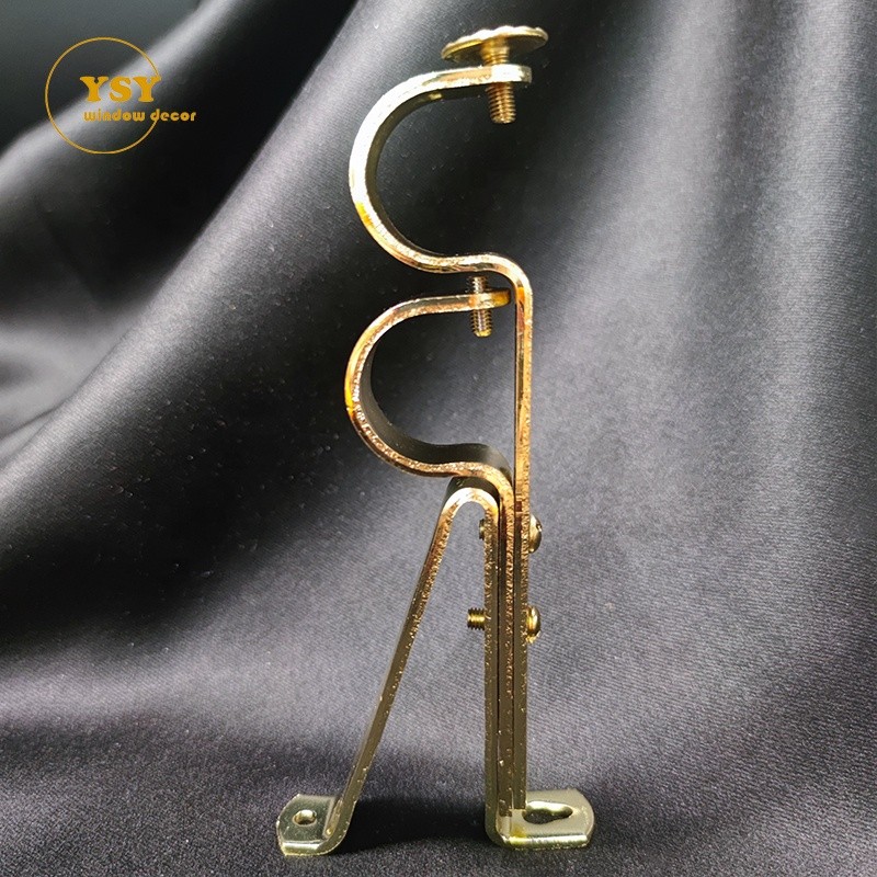 Curtain Bracket Factory - Outside Mount Gold Iron Adjustable
