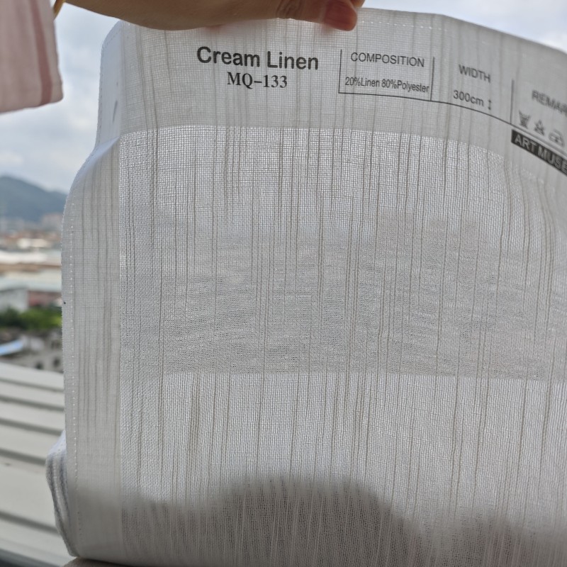 Linen Blend Curtains Supplier - Transparent Sheer Living Room