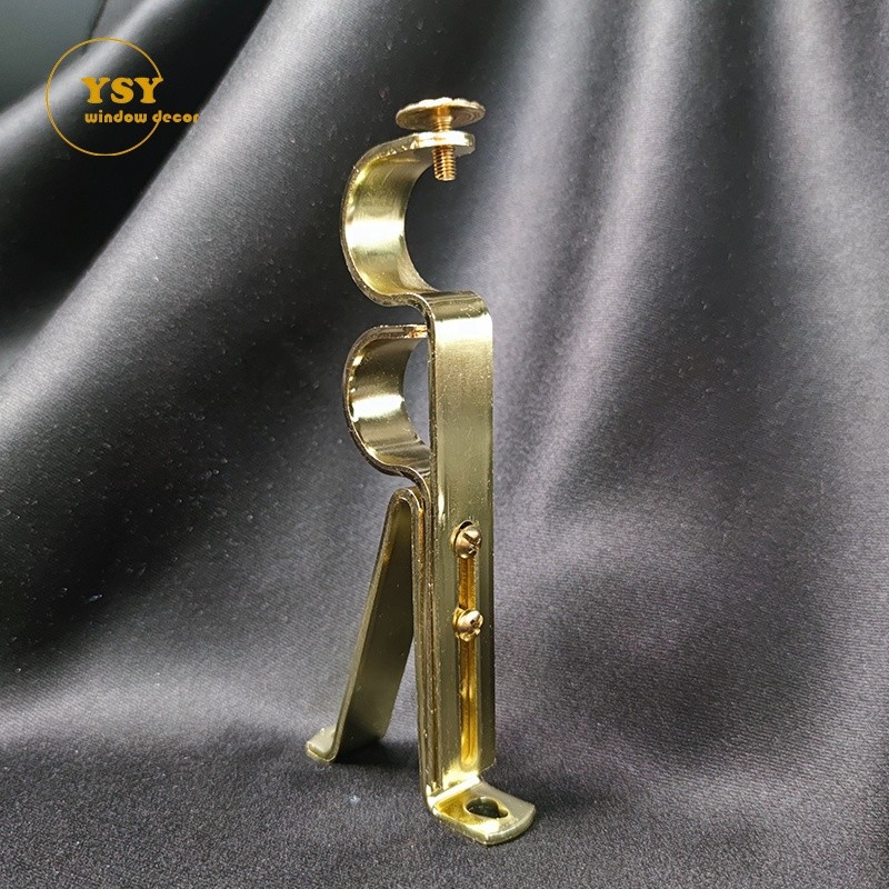 Curtain Bracket Factory - Outside Mount Gold Iron Adjustable