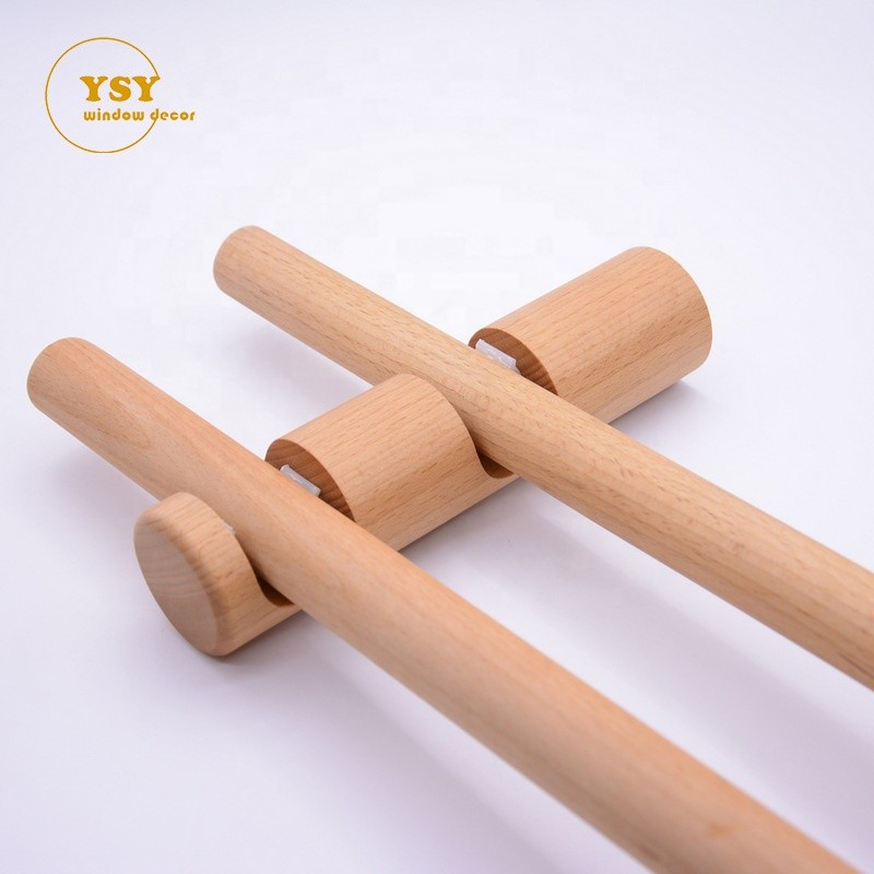 Wood Curtain Track Supplier - 30mm Natural Wood Surface