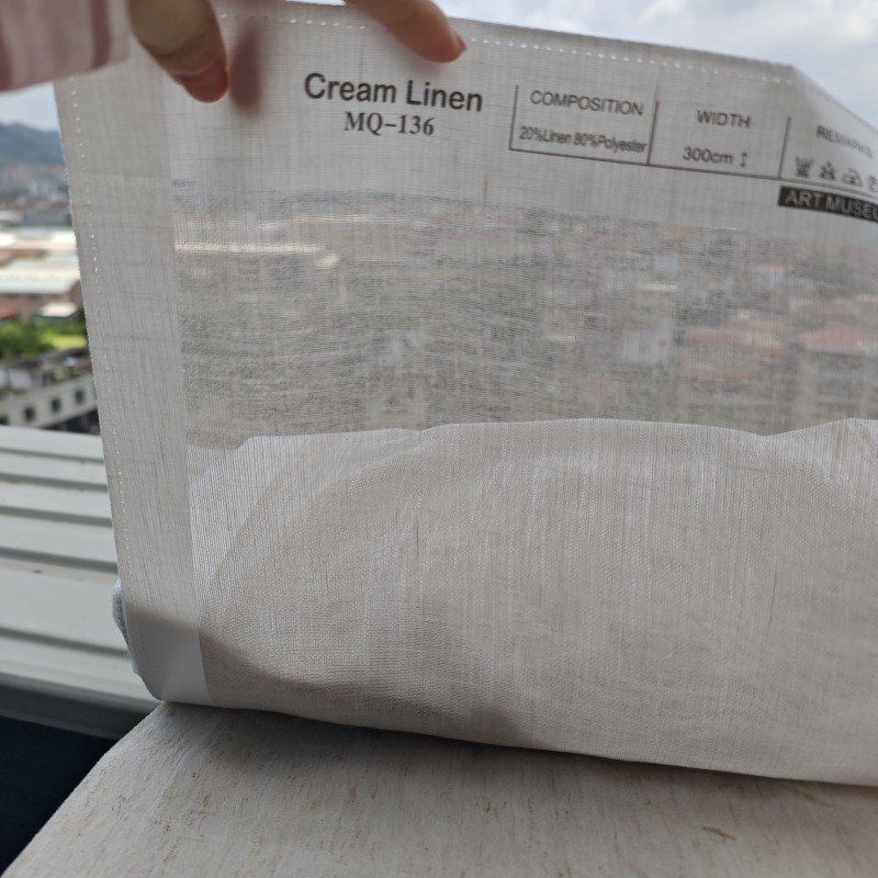 Linen Blend Curtains Supplier - Transparent Sheer Living Room