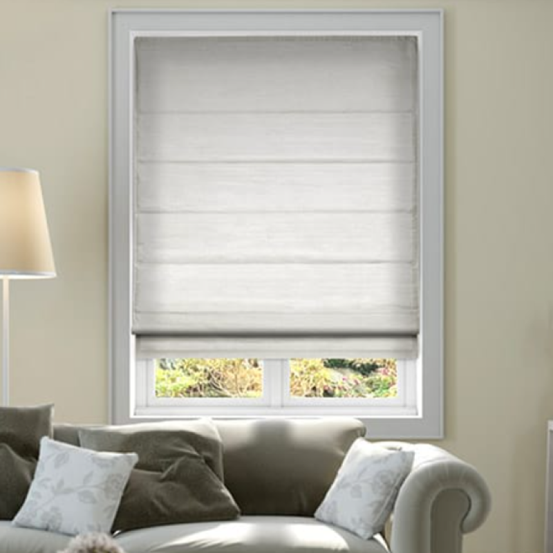 Roman Blinds Supplier - Custom Size Linen Fabric Cordless
