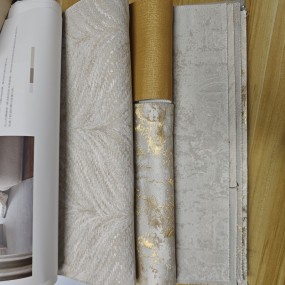 Embossed Jacquard Fabric Factory - High Precision Gold Beige