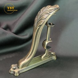 Curtain Bracket Supplier - Golden Brass Holder Drapery Rod