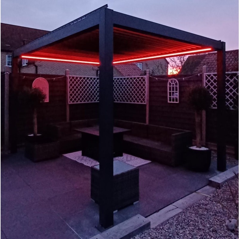 Aluminum Pergola Factory - Charcoal 10x10 Free Standing