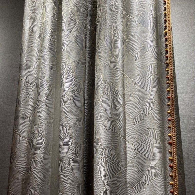 Window Tulle Curtains Factory - High-end Embossed Jacquard