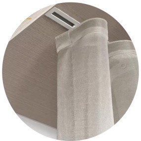 Recessed Curtain Railing Supplier - Aluminum Wave Ripplefold