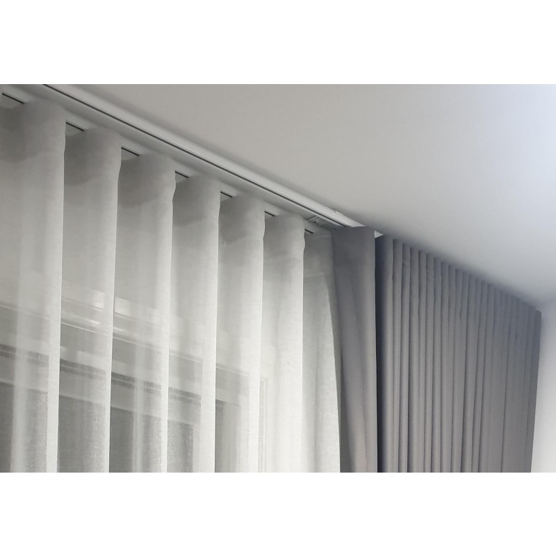 S Fold Drapery Rail Manufacturer - Modern Metal Aluminum