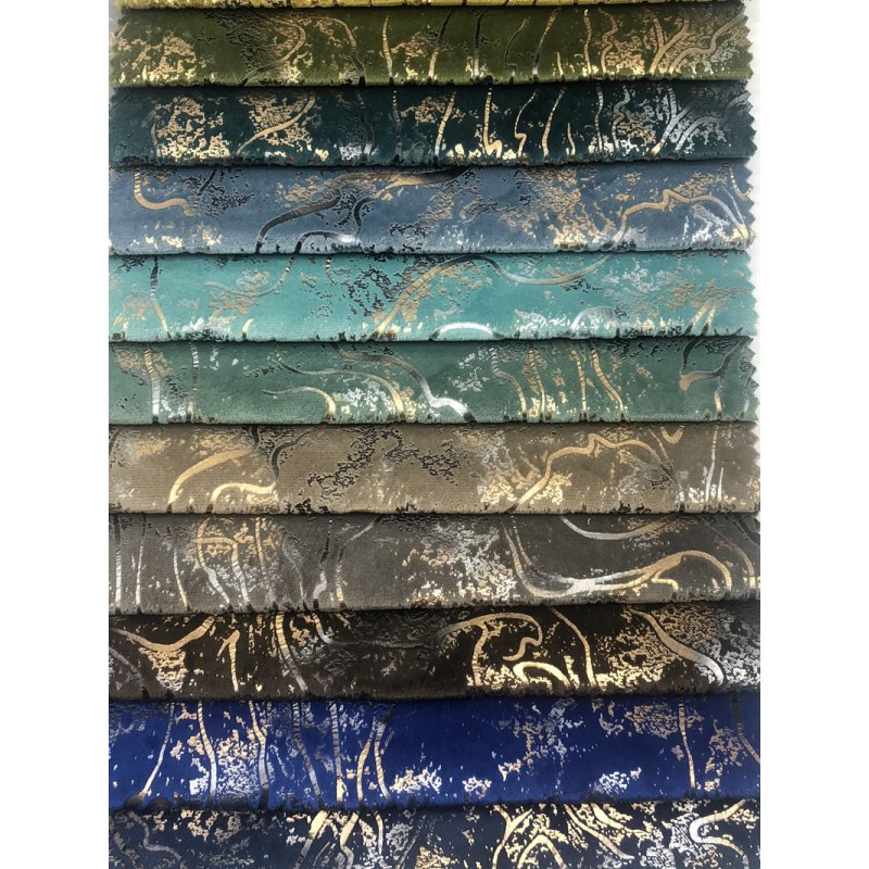 Printed Velvet Supplier - Factory Direct Knitted Gold Print