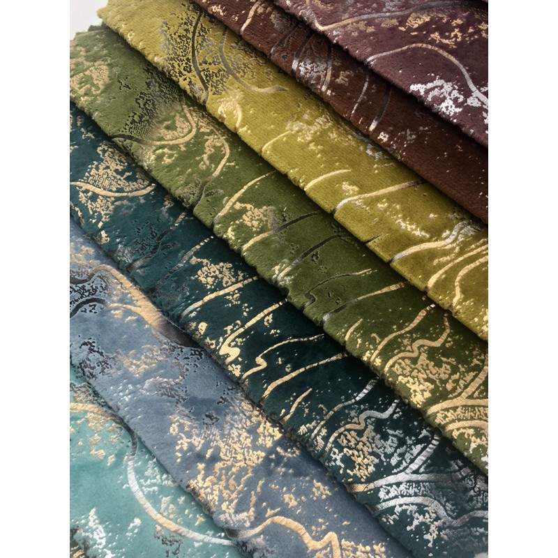 Printed Velvet Supplier - Factory Direct Knitted Gold Print